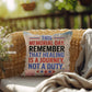 This Memorial Day, Let’s Remember personalized pillow for PTSD tribute, Memorial Day remembrance, and honoring veterans