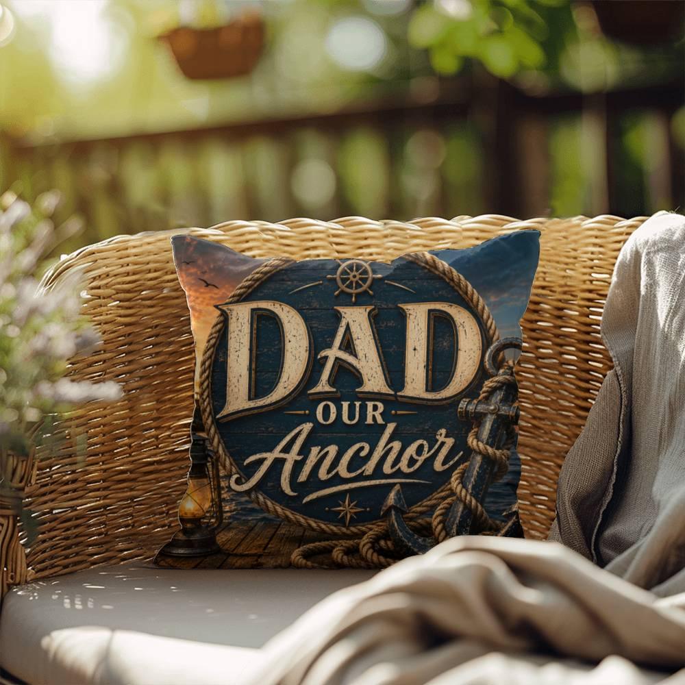Shop our dad our anchor throw pillow featuring the 20" x 20" style option from MySisterIsASurvivor.