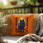 Blue Pomeranian indoor outdoor pillow, custom dog cushion, cute pet lover accent throw pillow