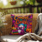 Creepin It Cozy Halloween Throw Pillow - Spooky Stories Pumpkin Spice Good Vibes