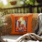 Golden Retriever pillow, custom indoor outdoor dog cushion, water-resistant accent - MySisterIsASurvivor