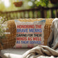 Honoring the Brave personalized outdoor pillow honoring veterans, PTSD warriors, and Memorial Day tribute
