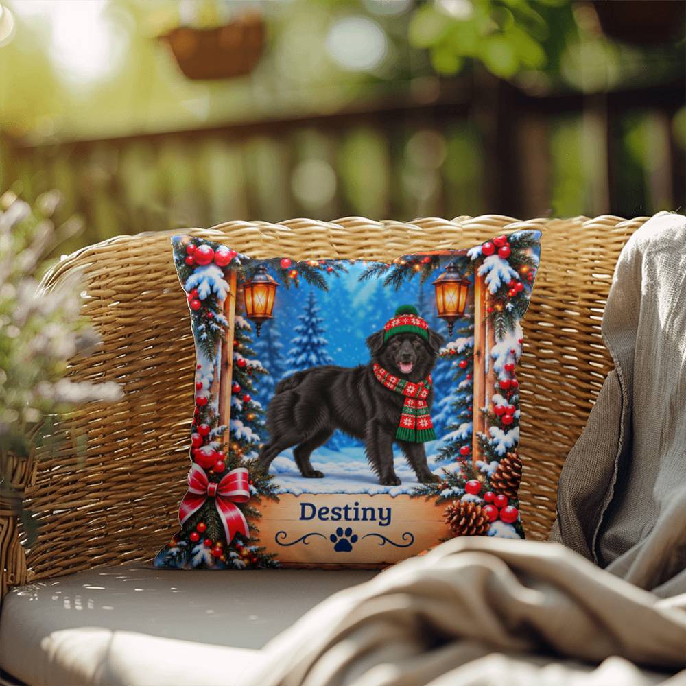 Australian Shepherd (Black Coat) - Personalized Dog Name Pillow for Winter Nights at Home