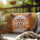 Mental health indoor/outdoor pillow with “You Are Loved” for comforting décor