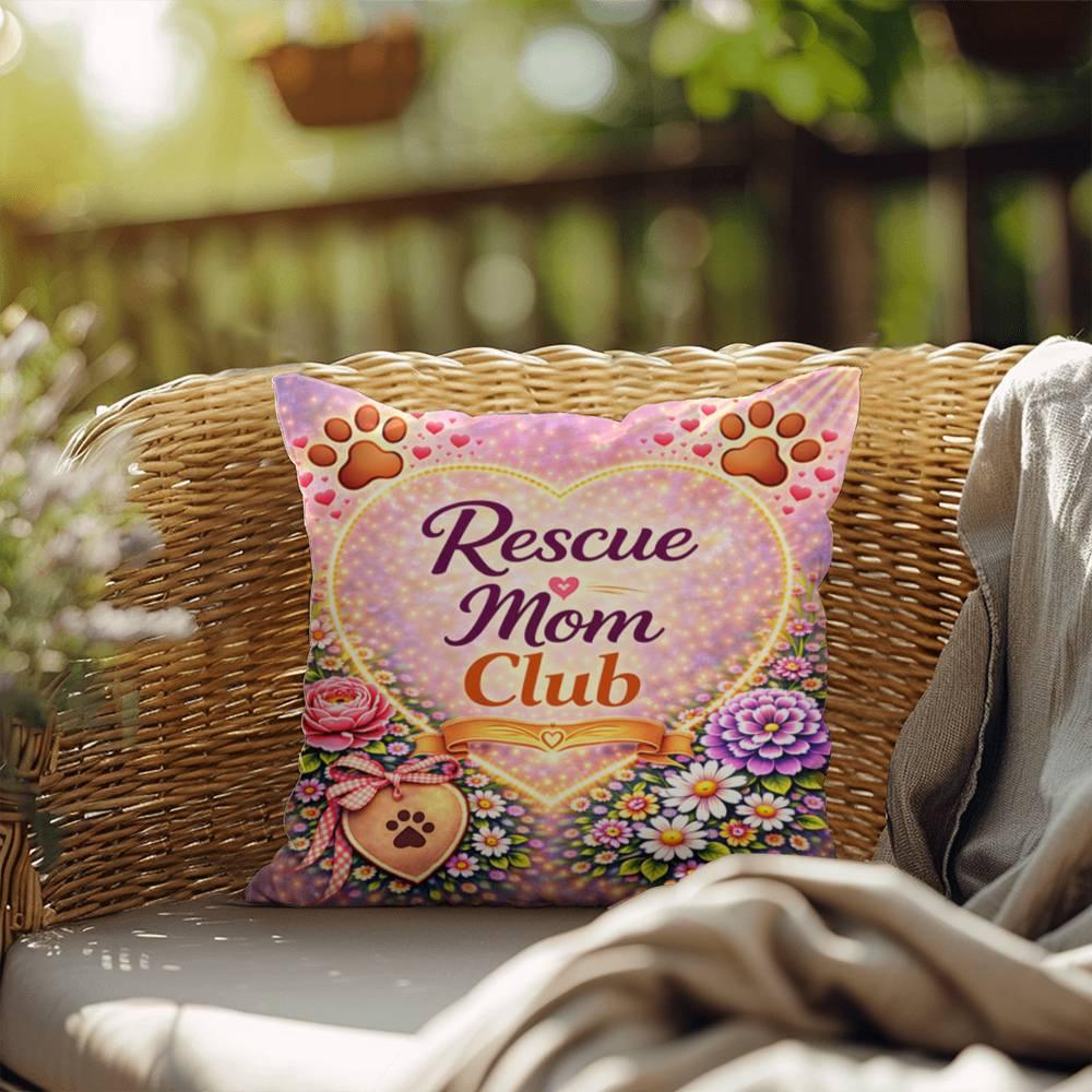 Shop our rescue mom club throw pillow featuring the 20" x 20" style option from MySisterIsASurvivor.