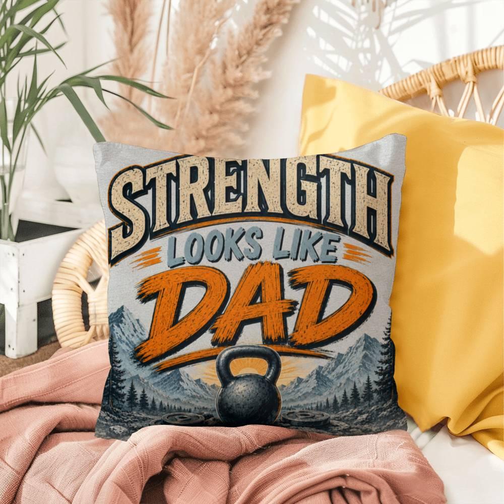 Shop our premium strength looks like dad throw pillow from MySisterIsASurvivor.