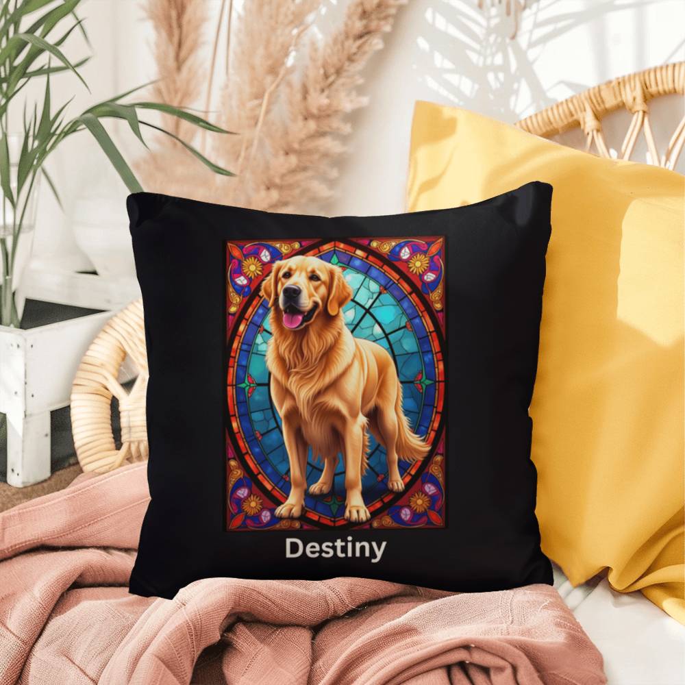 Classic Golden Retriever indoor/outdoor pillow, custom dog lover throw pillow for home or gift