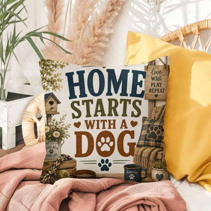 Shop our premium home starts with a dog throw pillow from MySisterIsASurvivor.