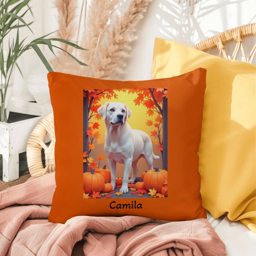 White Labrador Retriever pillow, custom indoor outdoor dog cushion, personalized lab accent - MySisterIsASurvivor