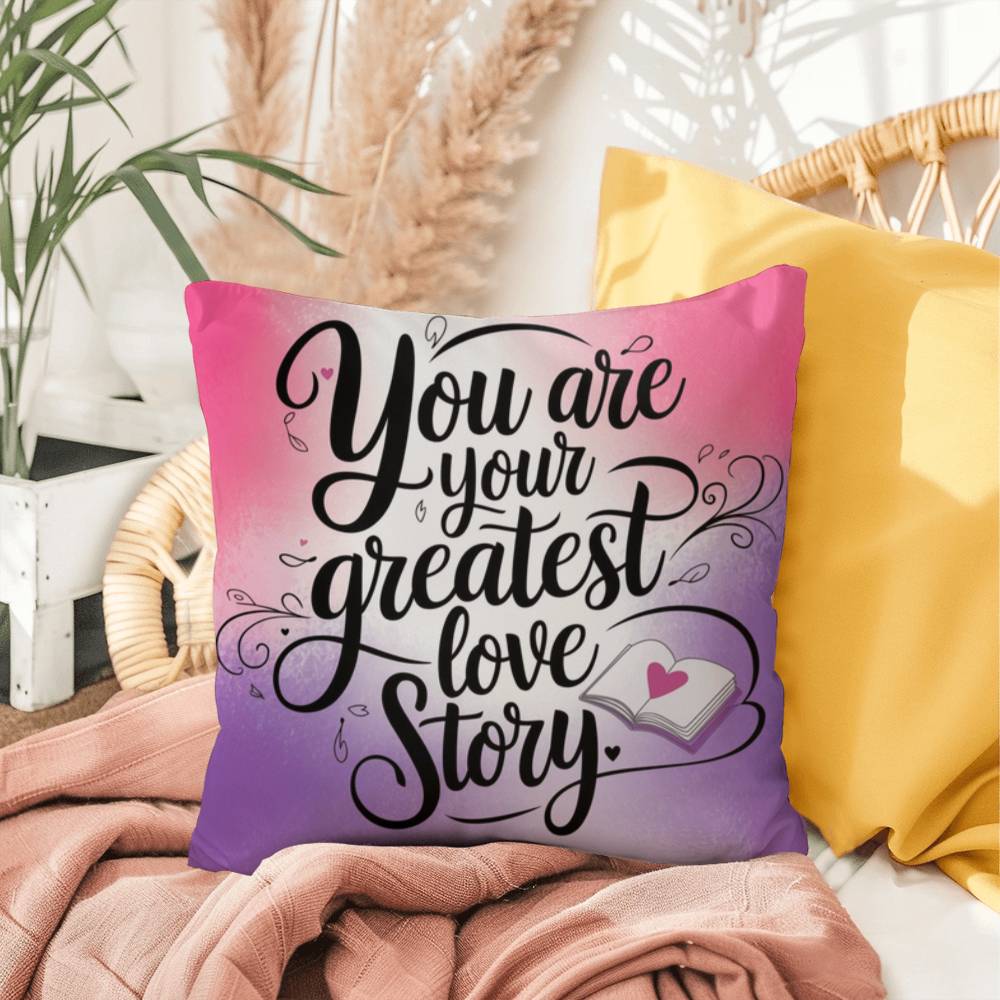 You Are Your Greatest Love Story: Indoor/Outdoor Pillow Self-Care for Relaxation, Mindfulness & Emotional Wellness