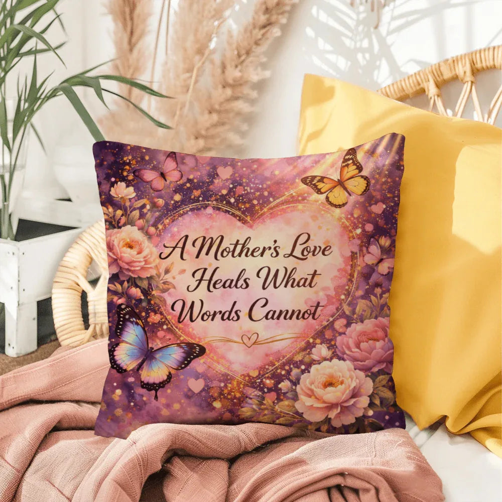 Shop our premium a mothers love heals what words cannot throw pillow from MySisterIsASurvivor.