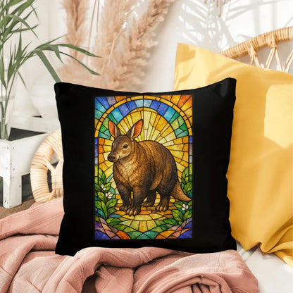 Shop our aardvark stained glass style throw pillow featuring the 20" x 20" style option from MySisterIsASurvivor.