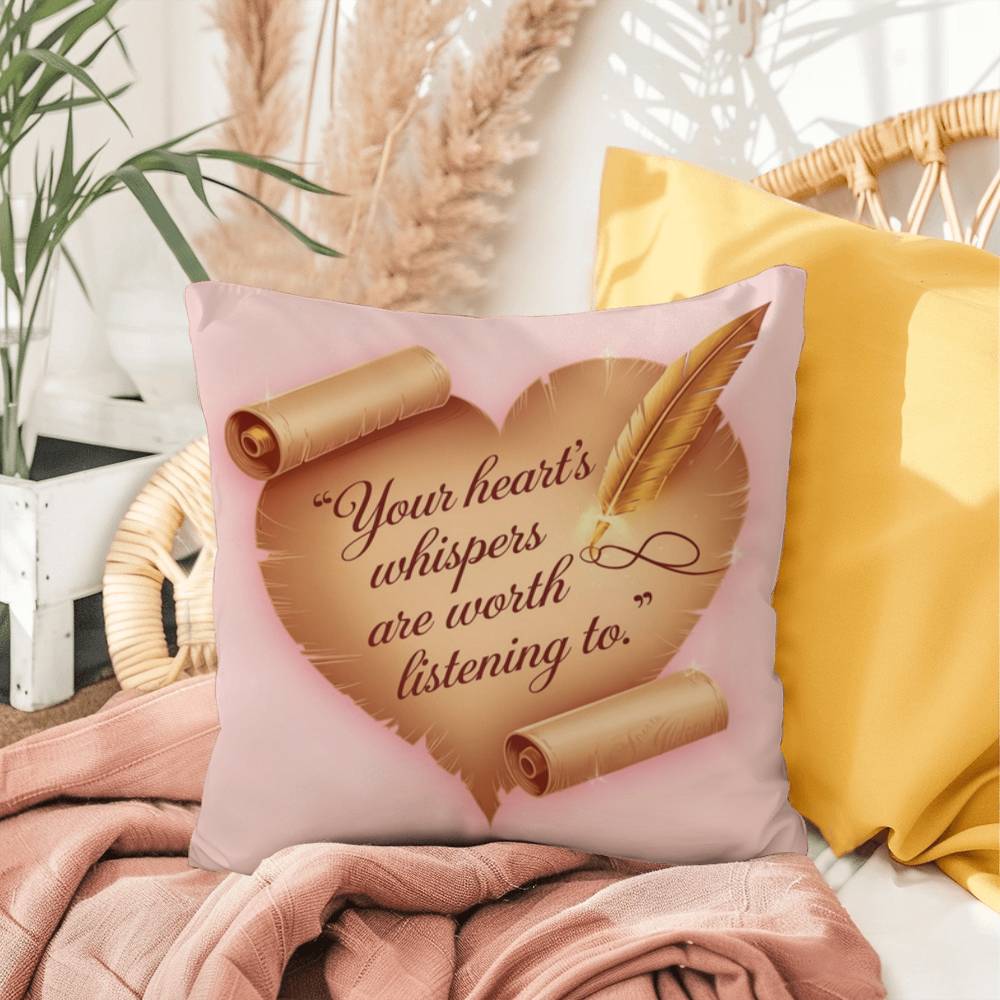 Your Heart's Whispers Are Worth Listening To: Indoor/Outdoor Pillow Self-Care for Relaxation, Mindfulness & Emotional Wellness