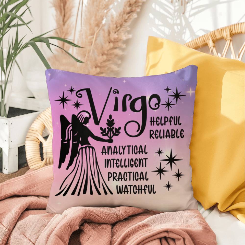 Virgo Indoor/Outdoor Pillow – Zodiac Astrology Decor, Boho Accent for Home & Patio