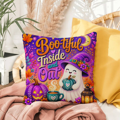 Boo-tiful Inside And Out message with witchy Halloween artwork and positive self worth theme