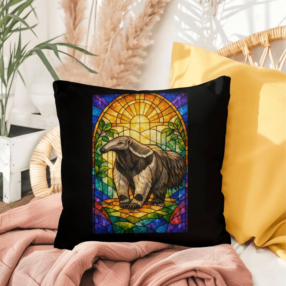 Shop our anteater stained glass style throw pillow featuring the 20" x 20" style option from MySisterIsASurvivor.