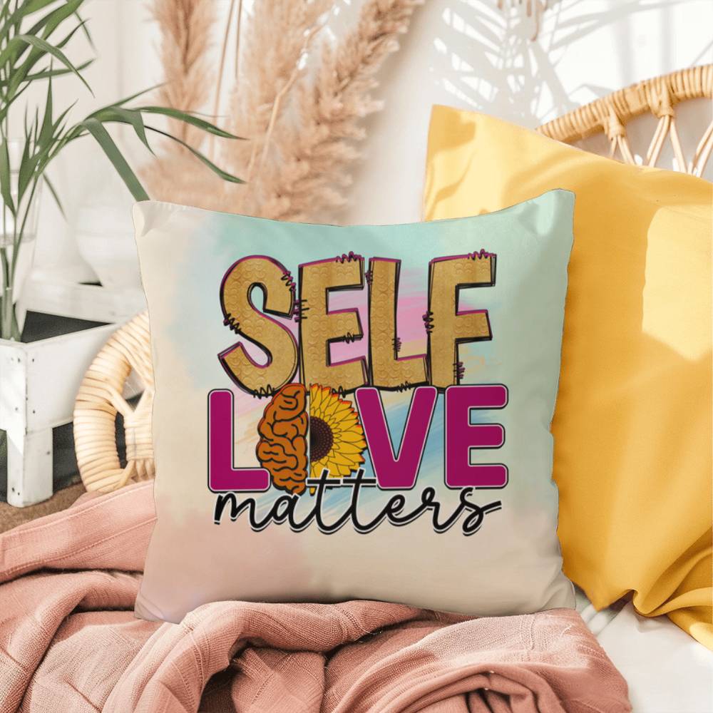 Self Love Matters: Indoor/Outdoor Pillow for Wellness, Style & Stress Relief