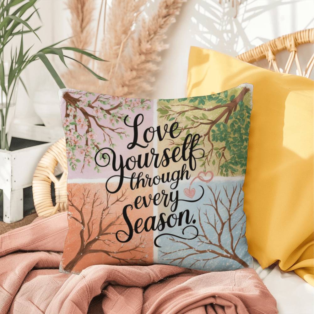 Love Yourself Through Every Season: Indoor/Outdoor Pillow Self-Care for Relaxation, Mindfulness & Emotional Wellness