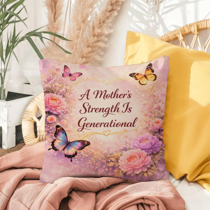 Shop our premium a mothers strength is generational throw pillow from MySisterIsASurvivor.