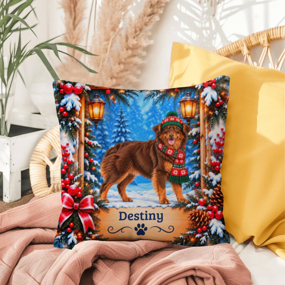 Australian Shepherd (Red & Copper Bi Coat) - Personalized Throw Pillow for a Cozy Dog-Loving Home