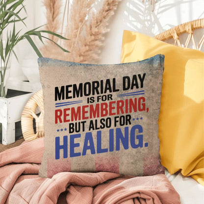 Memorial Day Is for Remembering personalized pillow honoring veterans, PTSD support, and military remembrance