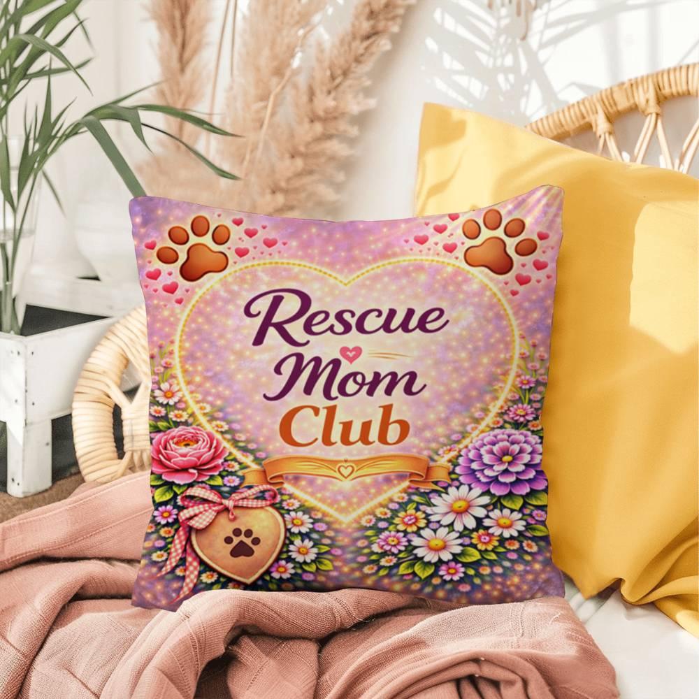 Shop our premium rescue mom club throw pillow from MySisterIsASurvivor.