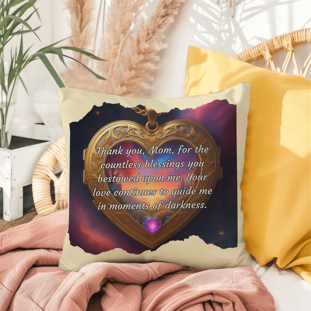 Countless Blessings: Mom’s Legacy Indoor/Outdoor Pillow - Memorial Gift, Grief Support, Tribute for Mother’s Day or Loss of Mom