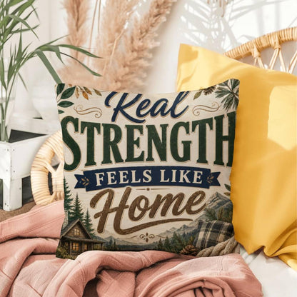 Shop our premium real strength feels like home throw pillow from MySisterIsASurvivor.