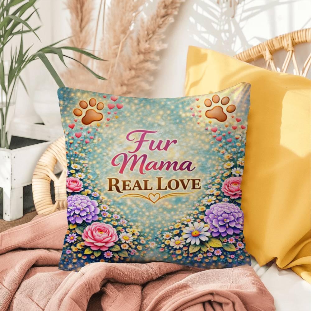 Shop our premium fur mama real love throw pillow from MySisterIsASurvivor.