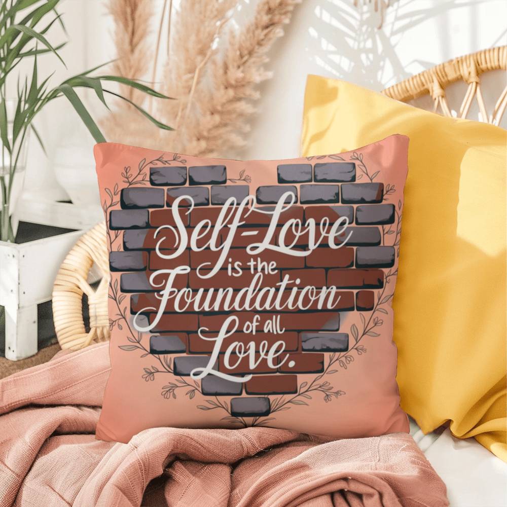 Self-Love Is The Foundation Of All Love: Indoor/Outdoor Pillow Self-Care for Relaxation, Mindfulness & Emotional Wellness