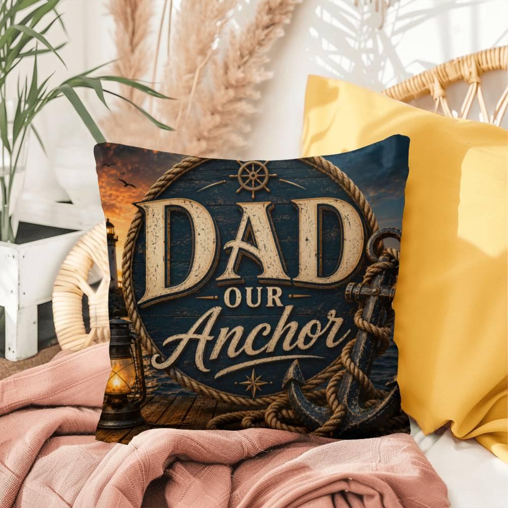 Shop our premium dad our anchor throw pillow from MySisterIsASurvivor.