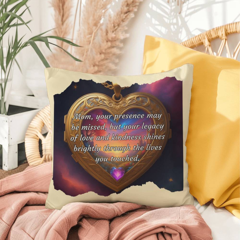 Legacy Of Love: Mom’s Legacy Indoor/Outdoor Pillow - Memorial Gift, Grief Support, Tribute for Mother’s Day or Loss of Mom