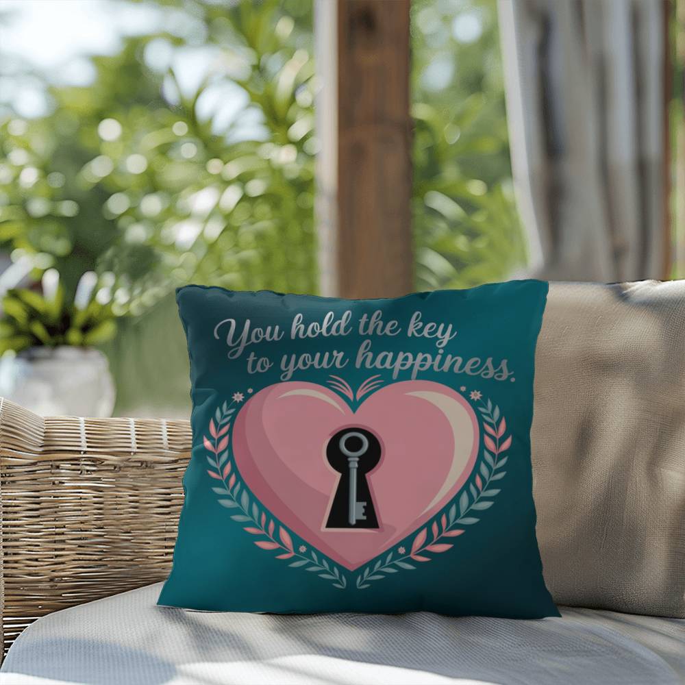 You Hold The Key To Your Happiness: Indoor/Outdoor Pillow Self-Care for Relaxation, Mindfulness & Emotional Wellness
