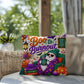 Boo To Burnout Halloween Throw Pillow - Coffee Cozy Calm Repeat Ghost Pillow