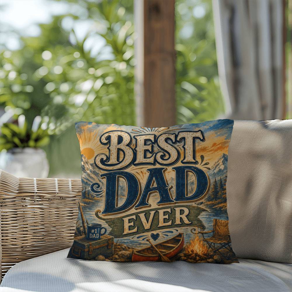 Shop our premium best dad ever throw pillow from MySisterIsASurvivor.