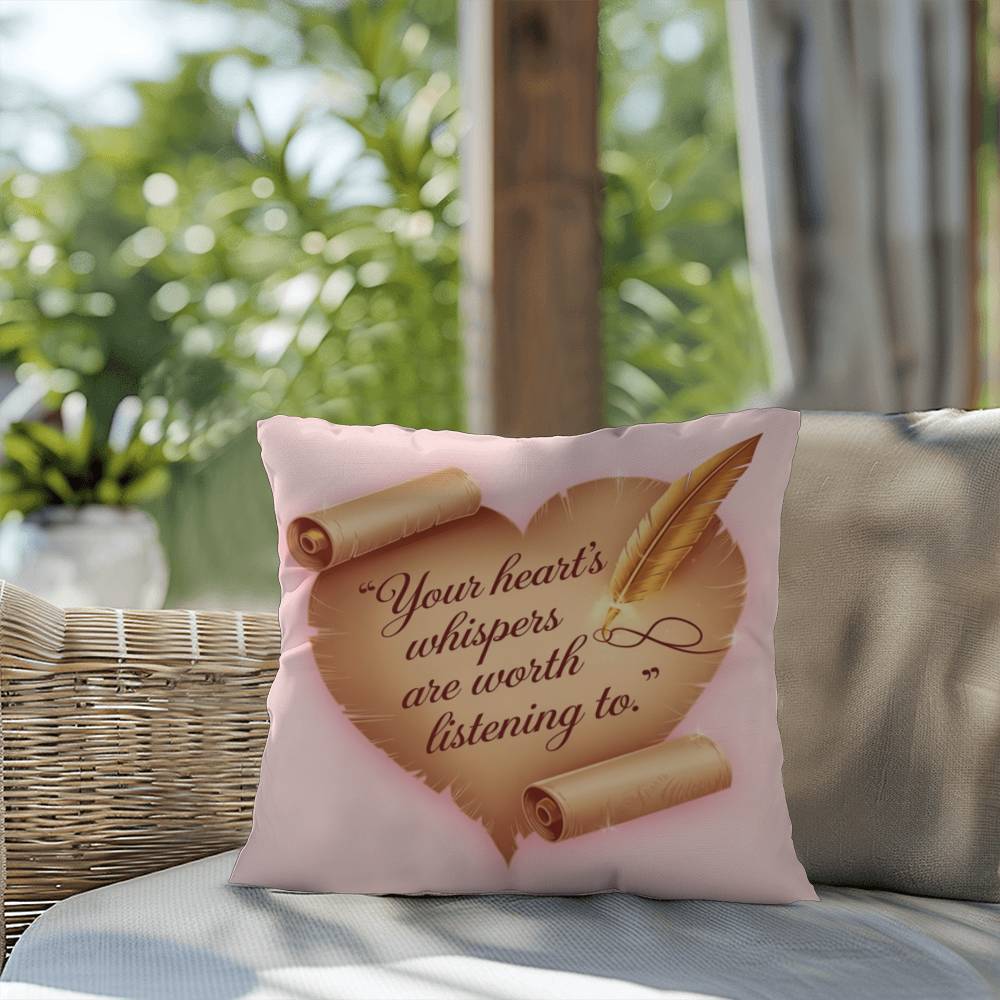 Your Heart's Whispers Are Worth Listening To: Indoor/Outdoor Pillow Self-Care for Relaxation, Mindfulness & Emotional Wellness