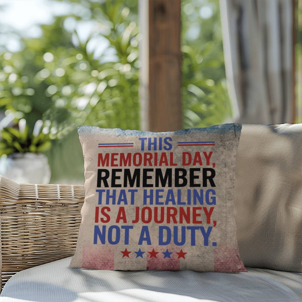 This Memorial Day, Let’s Remember personalized pillow for PTSD tribute, Memorial Day remembrance, and honoring veterans