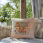 Mental Health Is The Real Vibe: Indoor/Outdoor Pillow - Groovy Affirmation for Emotional Wellness & Positive Vibes