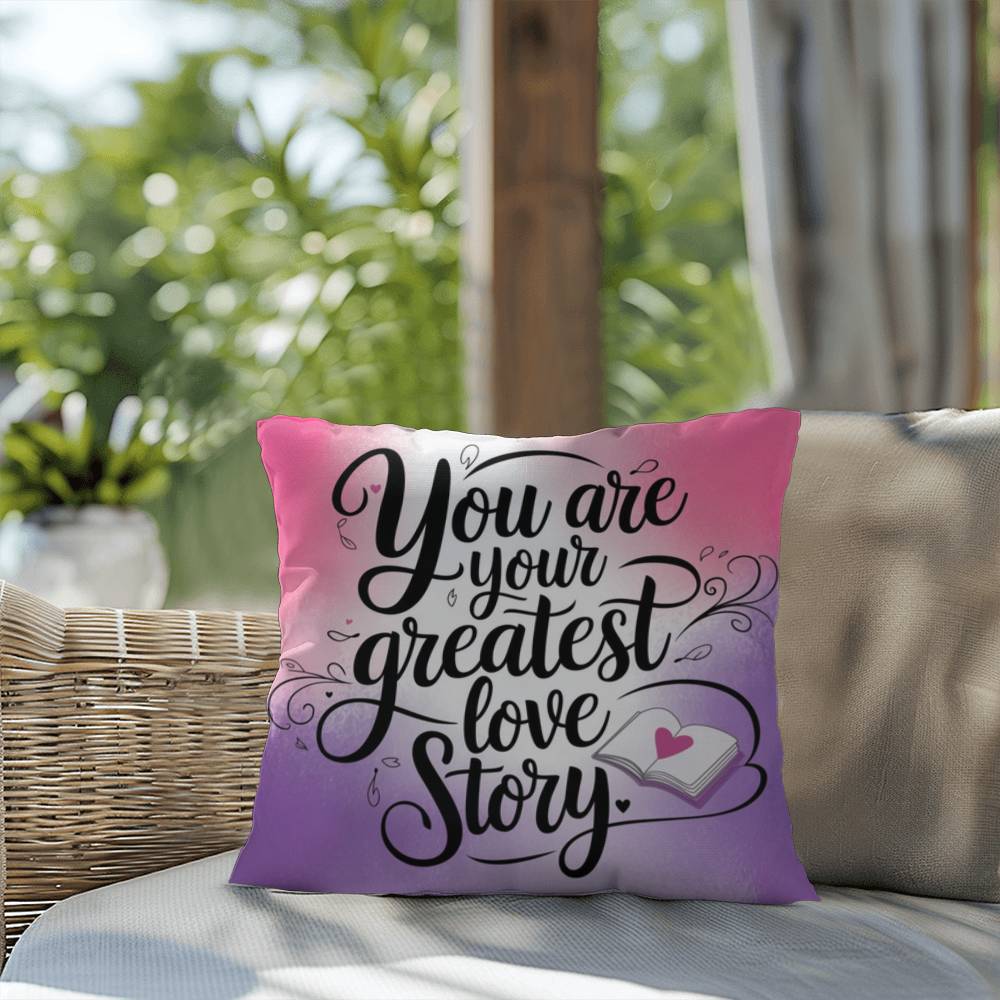 You Are Your Greatest Love Story: Indoor/Outdoor Pillow Self-Care for Relaxation, Mindfulness & Emotional Wellness