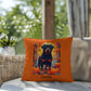 Rottweiler Black & Rust Coat Pillow, Personalized Indoor Outdoor Dog Cushion, Water-Resistant