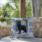 German Shepherd Black Pillow - Winter German Shepherd pillow, personalized dog throw, home decor accent