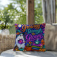 Growing Through The Gloom Halloween Throw Pillow - Trauma Recovery Survivor Gift