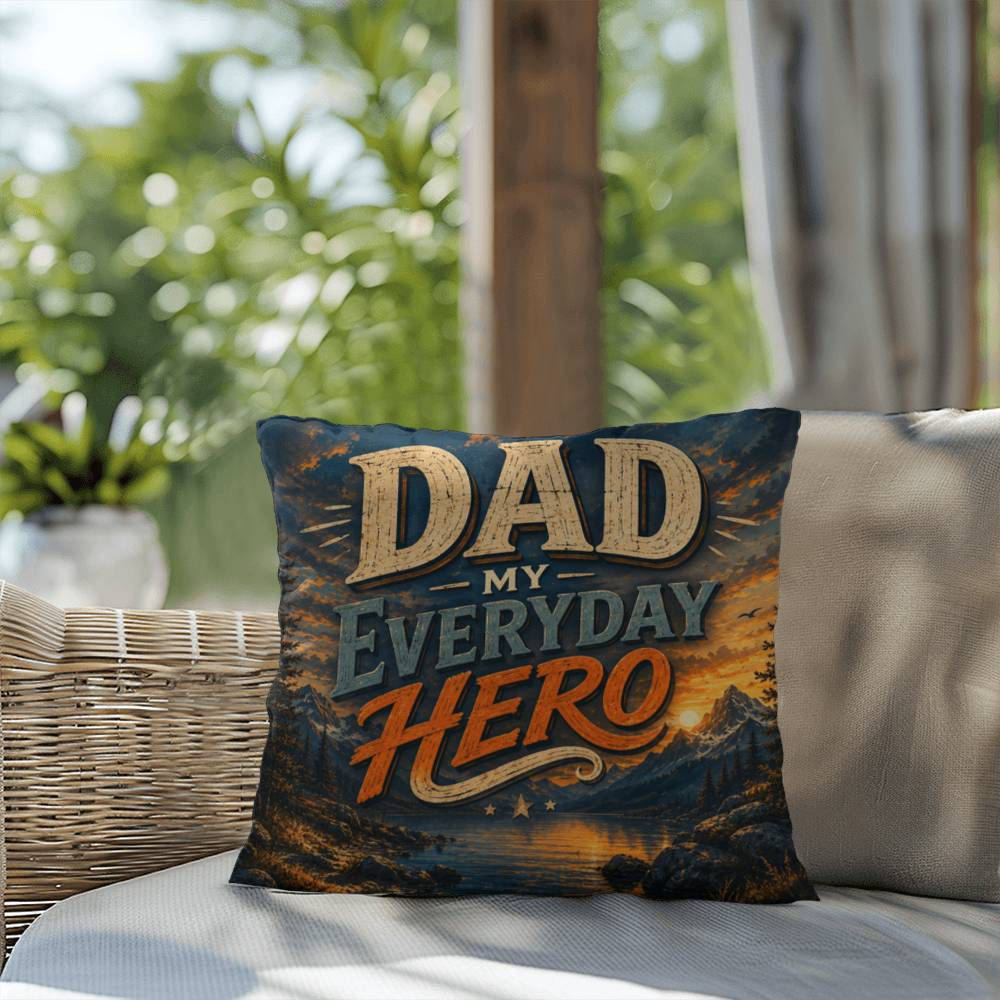 Shop our premium dad my everyday hero throw pillow from MySisterIsASurvivor.