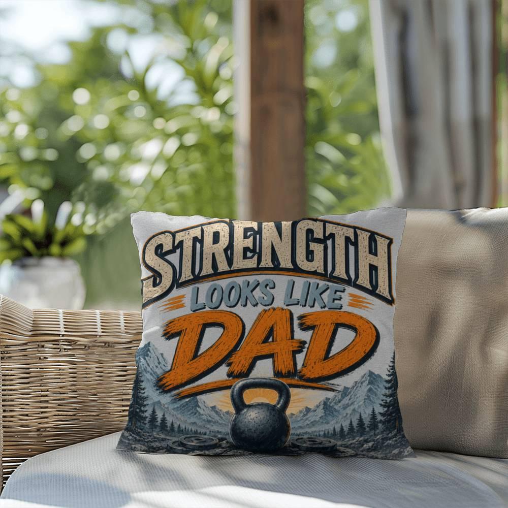 Shop our premium strength looks like dad throw pillow from MySisterIsASurvivor.