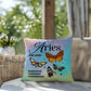 Aries Butterfly Indoor/Outdoor Pillow – Zodiac Astrology Decor, Boho Accent for Home & Patio