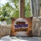 Indoor/outdoor pillow with motivational “Make Yourself A Priority” for self-care