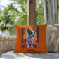 Blue Pied French Bulldog pillow, personalized indoor outdoor dog cushion, Frenchie lover decor - MySisterIsASurvivor