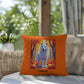 White Husky pillow, personalized indoor outdoor dog cushion, cozy home accent - MySisterIsASurvivor