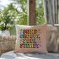Mind Groovy, Soul Steady: Indoor/Outdoor Pillow - Groovy Affirmation for Emotional Wellness & Positive Vibes