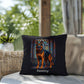 German Shepherd (Black and Red) Indoor/Outdoor Pillow - Personalized Stained Glass Dog Tribute & Comfort Gift